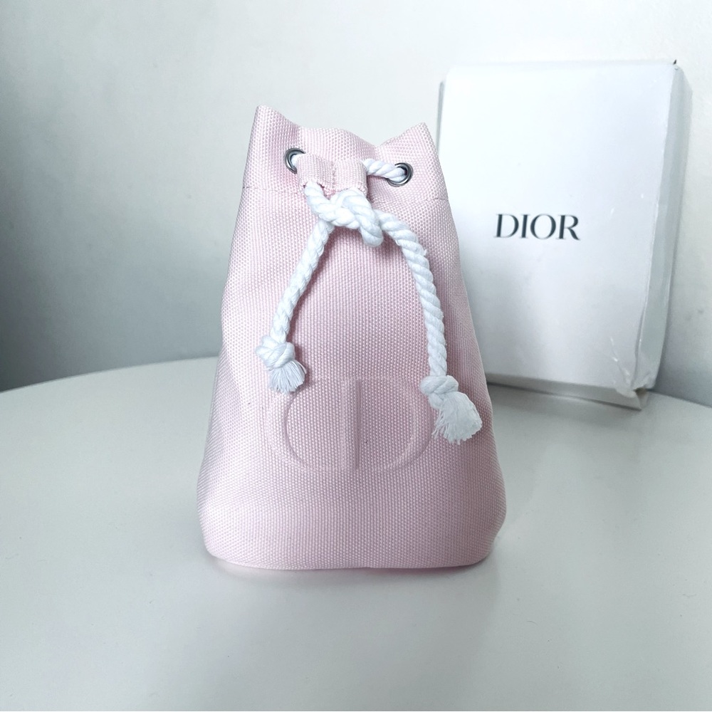 DIOR Beaute CD Logo Cosmetic Makeup Pouch (Pink)